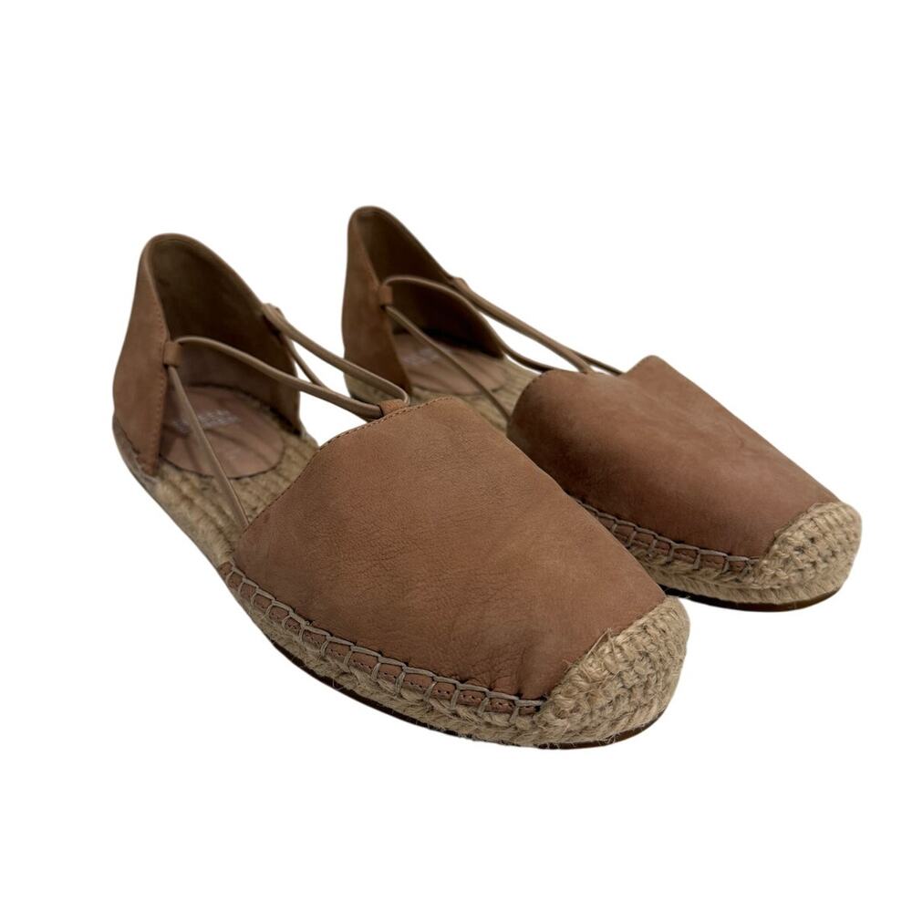 Eileen Fisher Womens Size 8 Lee Tumbled Nubuck Espadrille Nude Espresso Casual